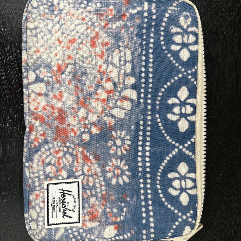 Herschel Supply Company Blue and Red Electronics Pouch